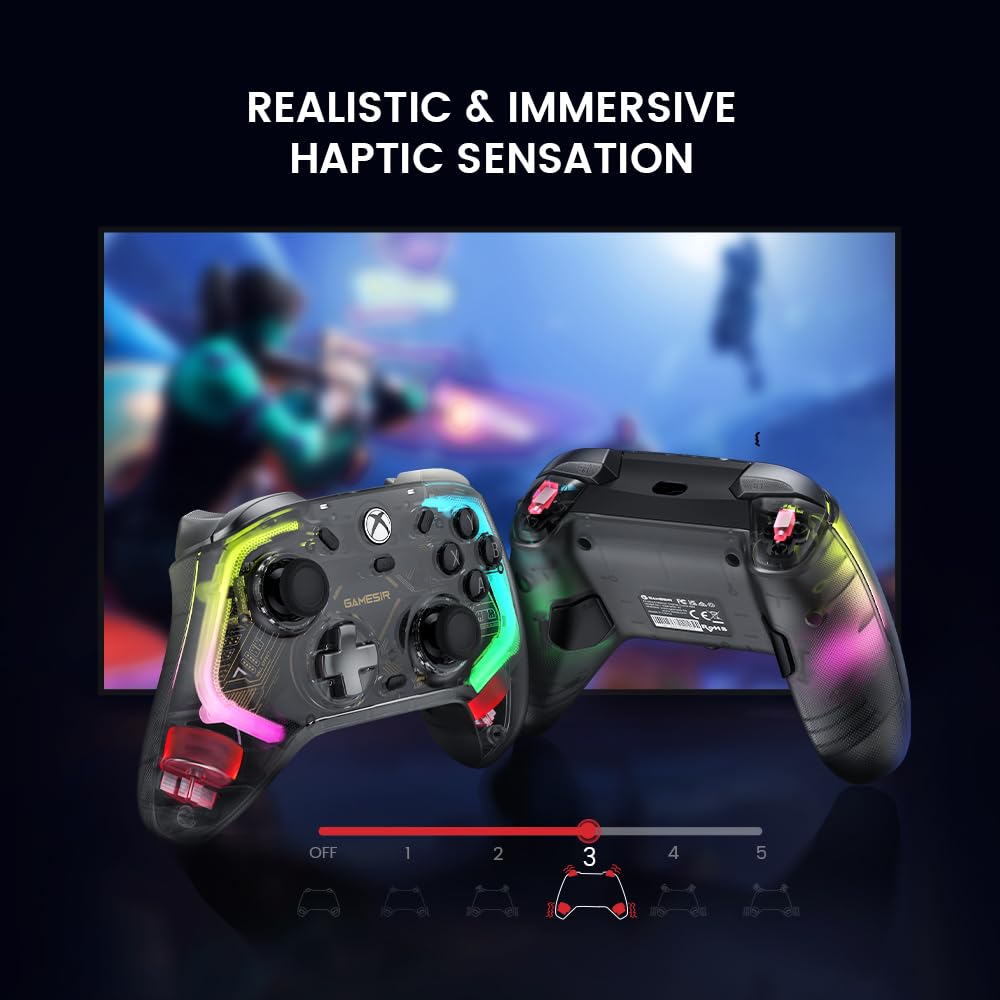 GameSir Kaleid Wired Controller for Xbox Series X|S, Xbox One,Windows 10/11 & Steam, Plug and Play Gaming Gamepad, Transparent Video Game Controller with Hall Effect Joysticks/Hall Trigger