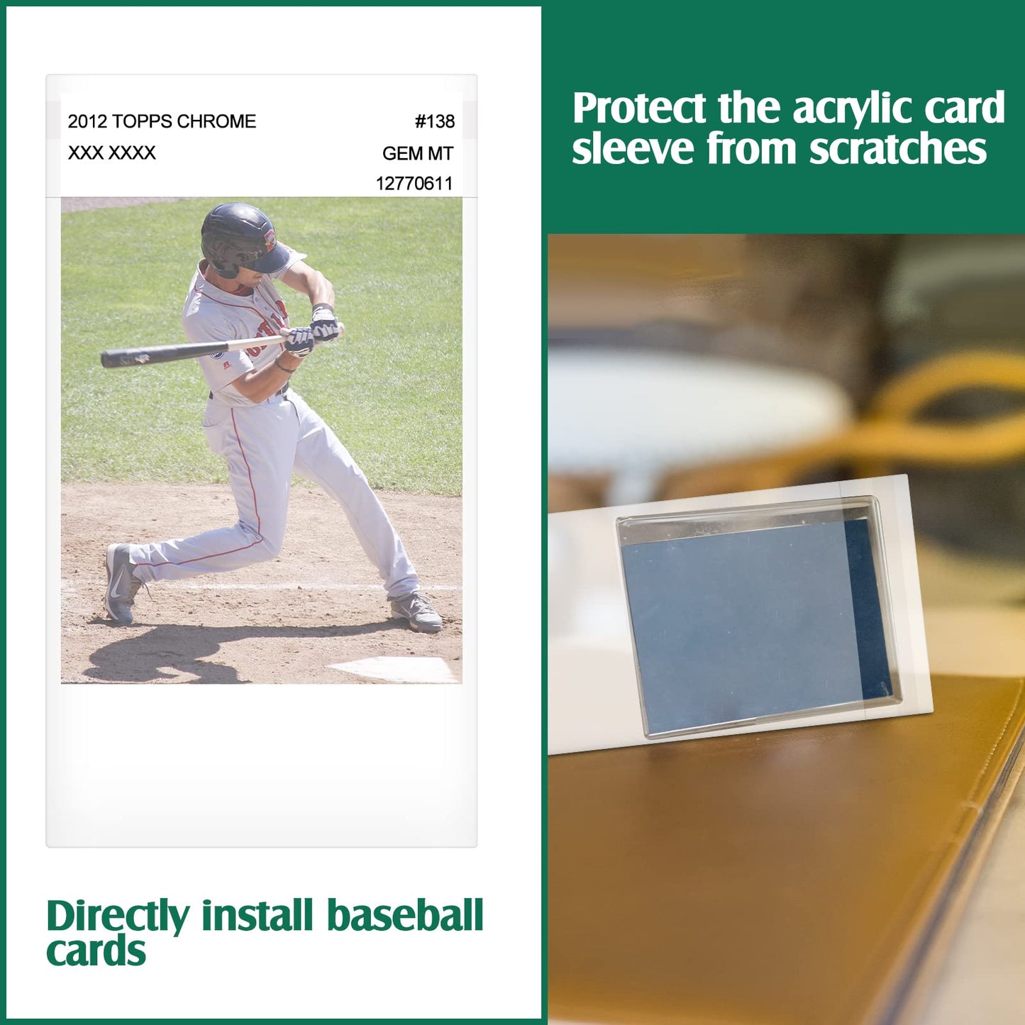 Lewtemi Graded Card Sleeves Resealable Team Bags for Trading Cards Baseball Sports Slabs Holders Plastic Collectible Slabs Protection(300 Pcs)