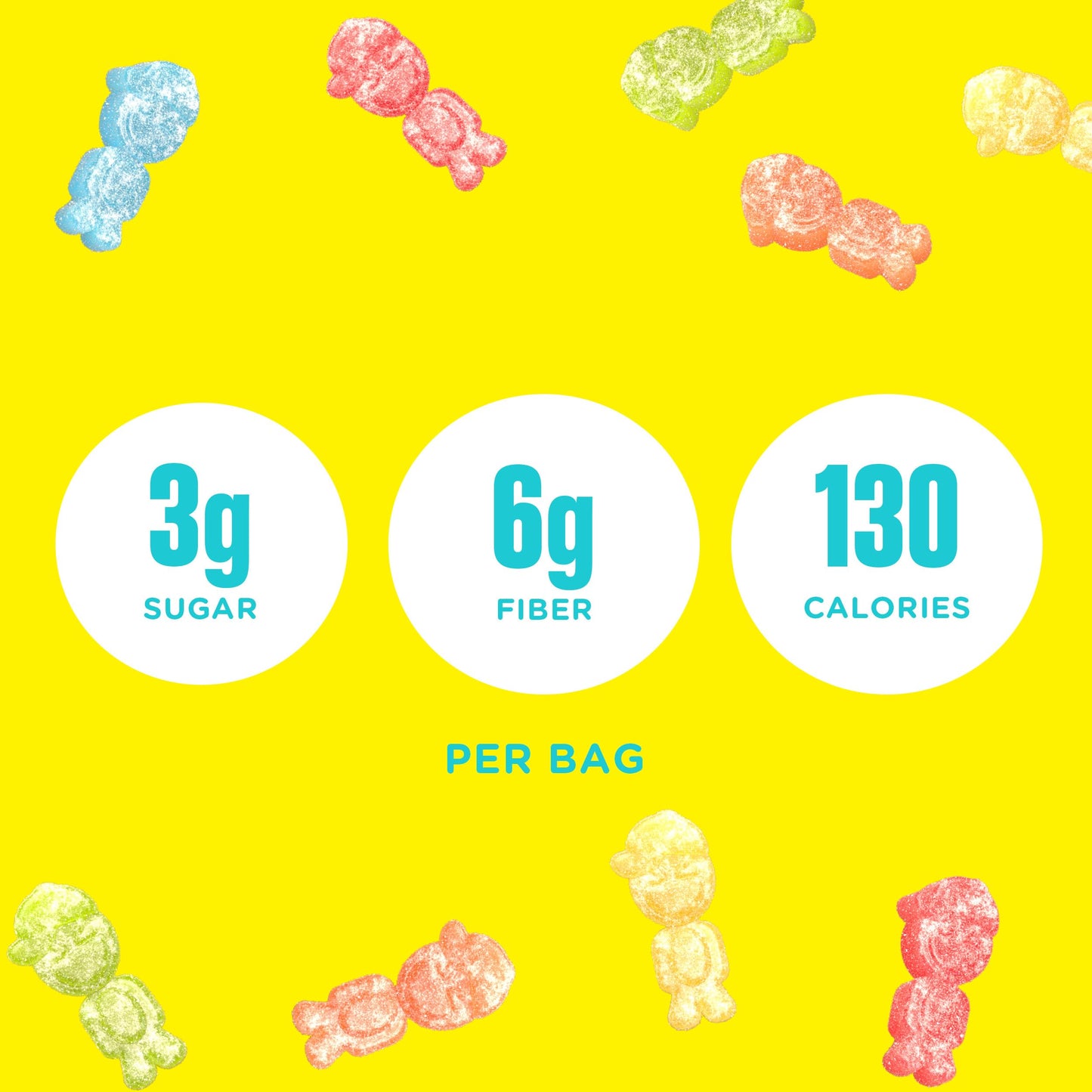 SmartSweets Sour Blast Buddies, Low Sugar Gummy Candy (3g), Low Calorie (130), Gluten-Free -1.8oz (Pack of 12) Packaging may vary