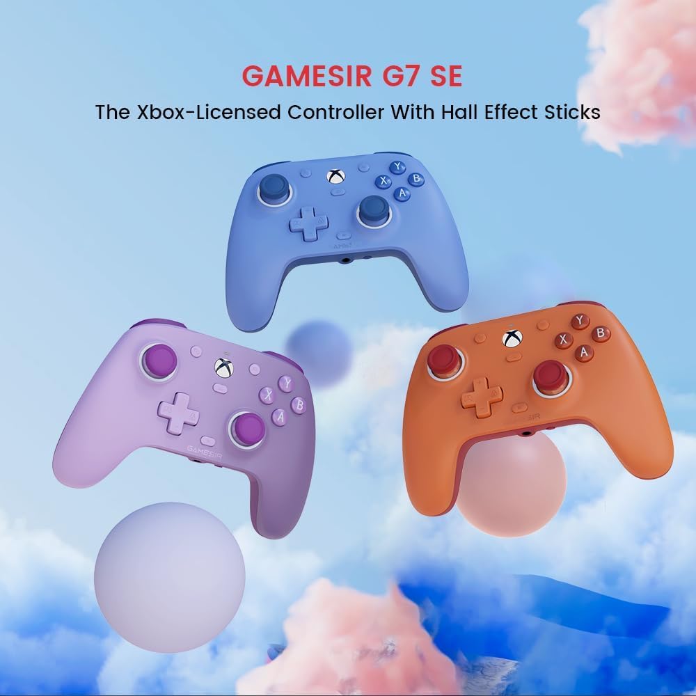GameSir G7 SE Wired Controller for Xbox Series X|S, Xbox One & Windows 10/11, Plug and Play Gaming Gamepad with Hall Effect Joysticks/Hall Trigger, 3.5mm Audio Jack (Orange)