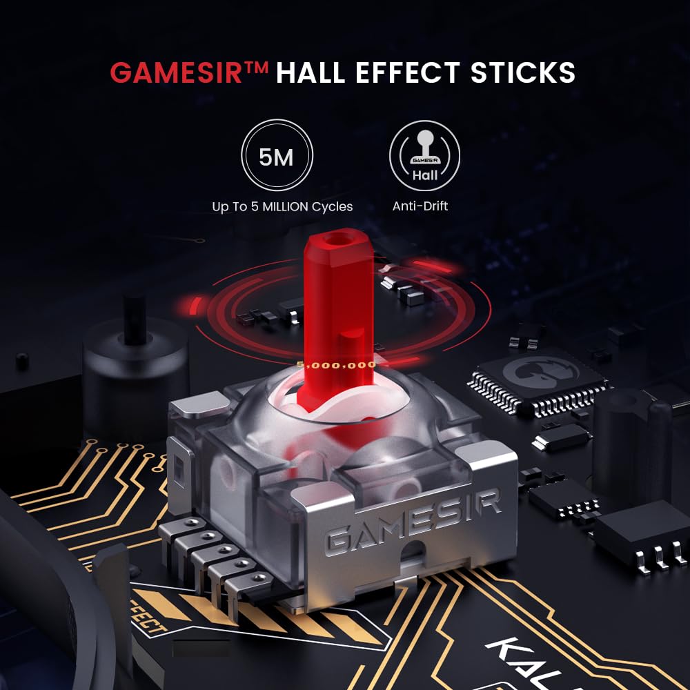 GameSir Kaleid Wired Controller for Xbox Series X|S, Xbox One,Windows 10/11 & Steam, Plug and Play Gaming Gamepad, Transparent Video Game Controller with Hall Effect Joysticks/Hall Trigger